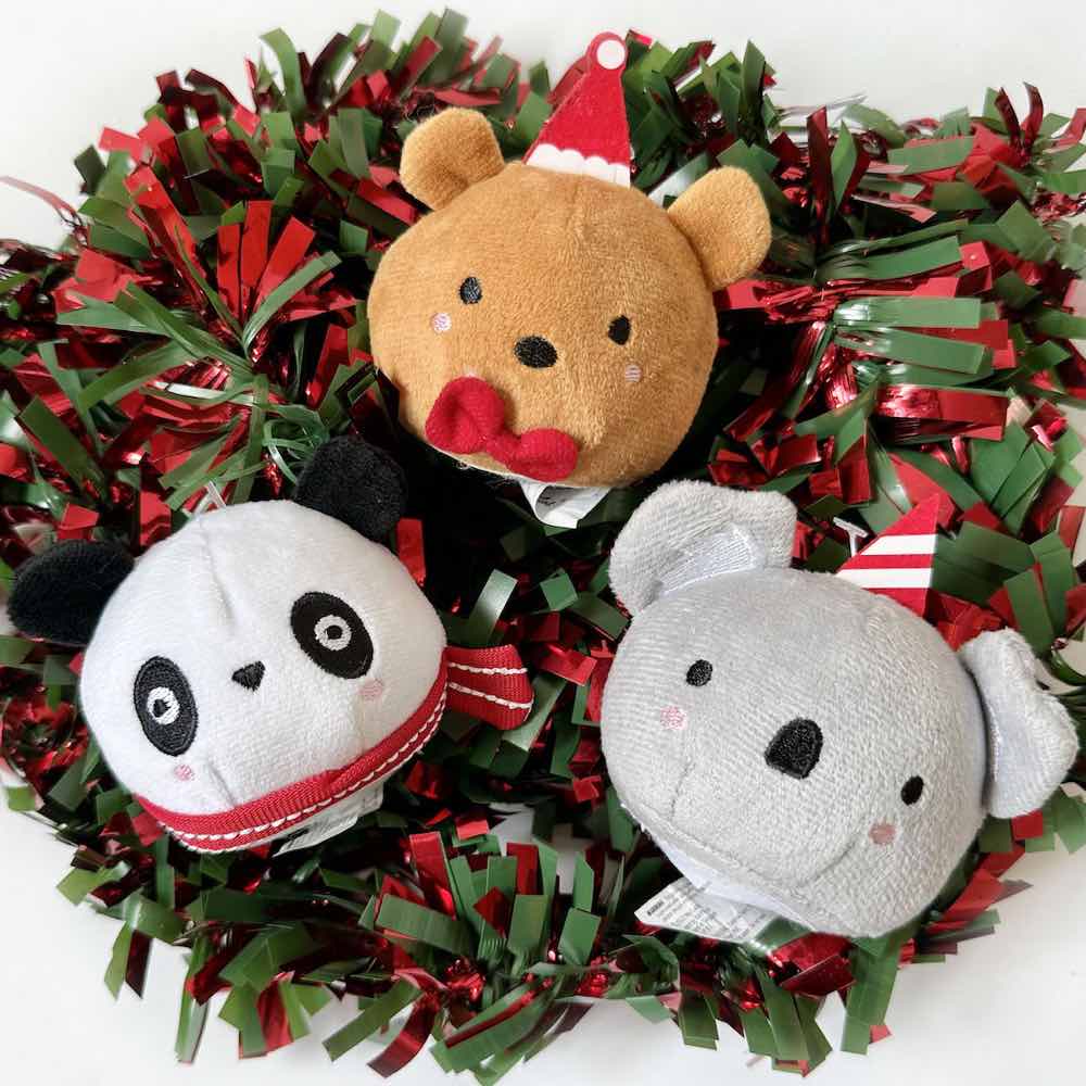 Hey Cuzzies Beary Christmas Mochi Plush Dog Toys