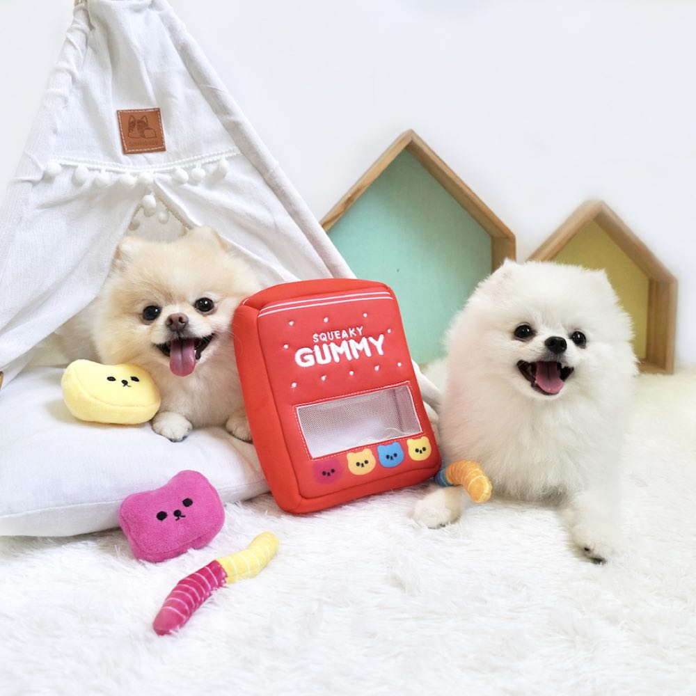 Hey Cuzzies Hide N Seek Pawribo Gummy Interactive Dog Toy - Kohepets