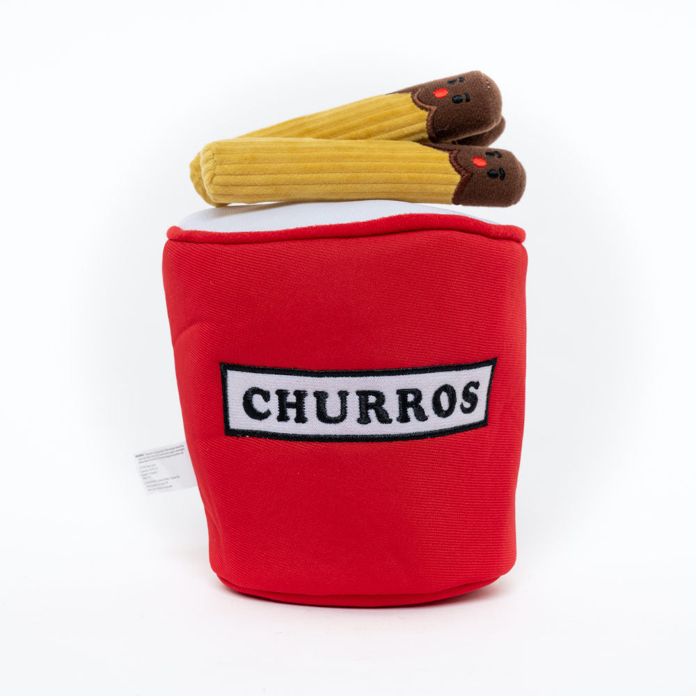 Hey Cuzzies Interactive Hide N Seek Churros Bucket Dog Toy - Kohepets