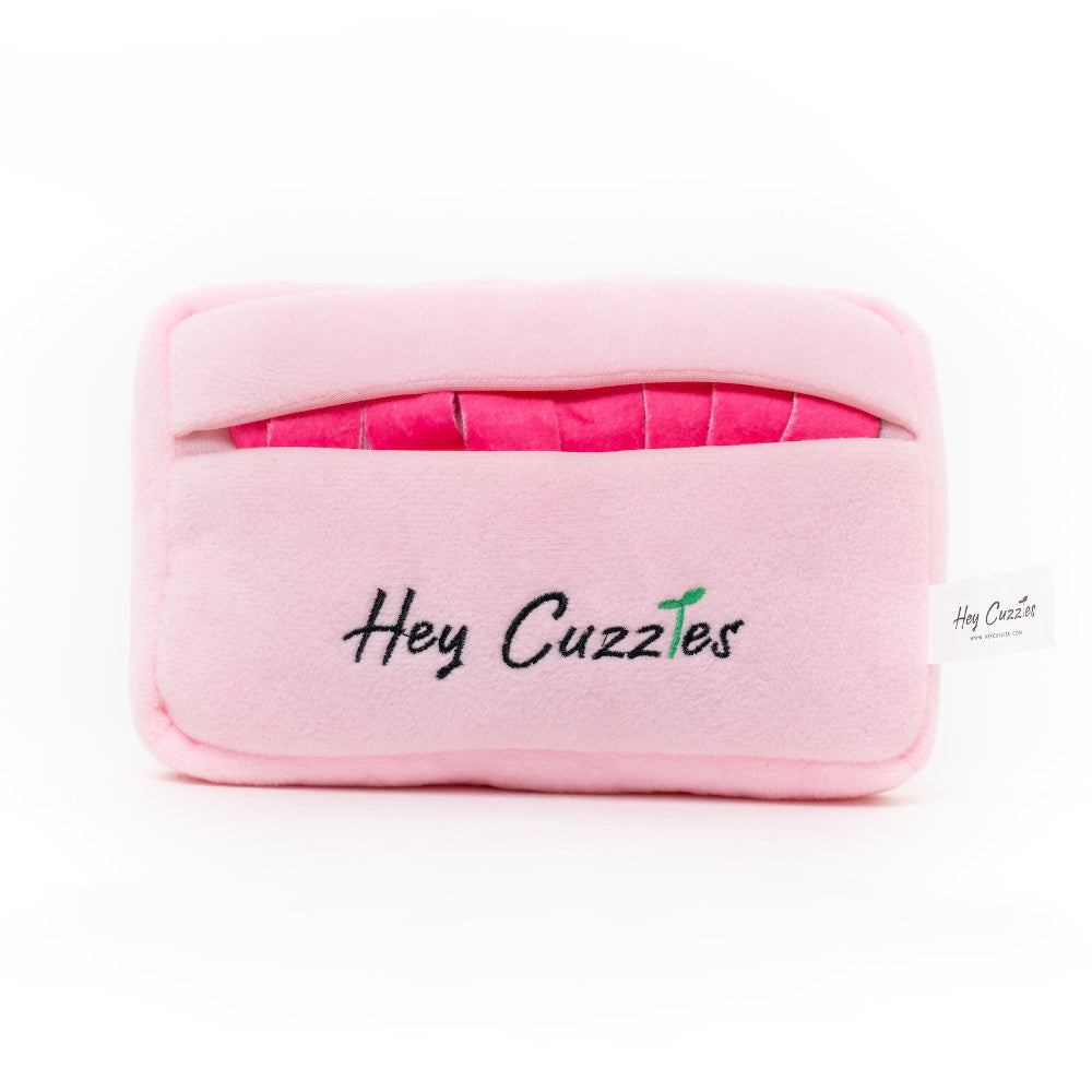 Hey Cuzzies Interactive Hide N Seek Strawberry Pawky Dog Toy - Kohepets