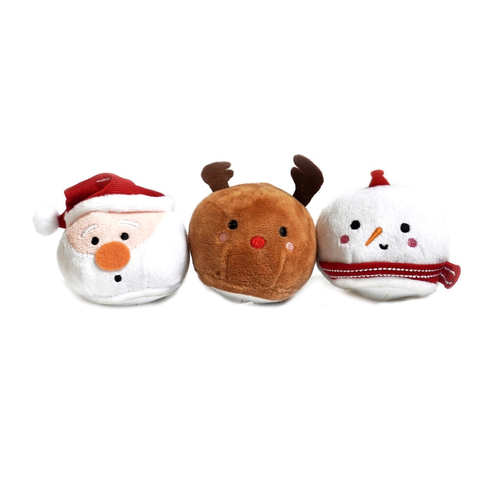 Hey Cuzzies Mini Holiday Mochi Christmas Dog Toy - Kohepets