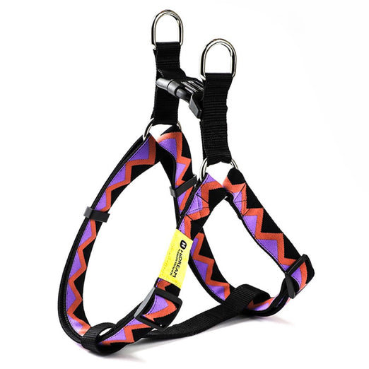 HiDREAM Rainbow Adjustable Dog Y-Harness (Black) - Kohepets