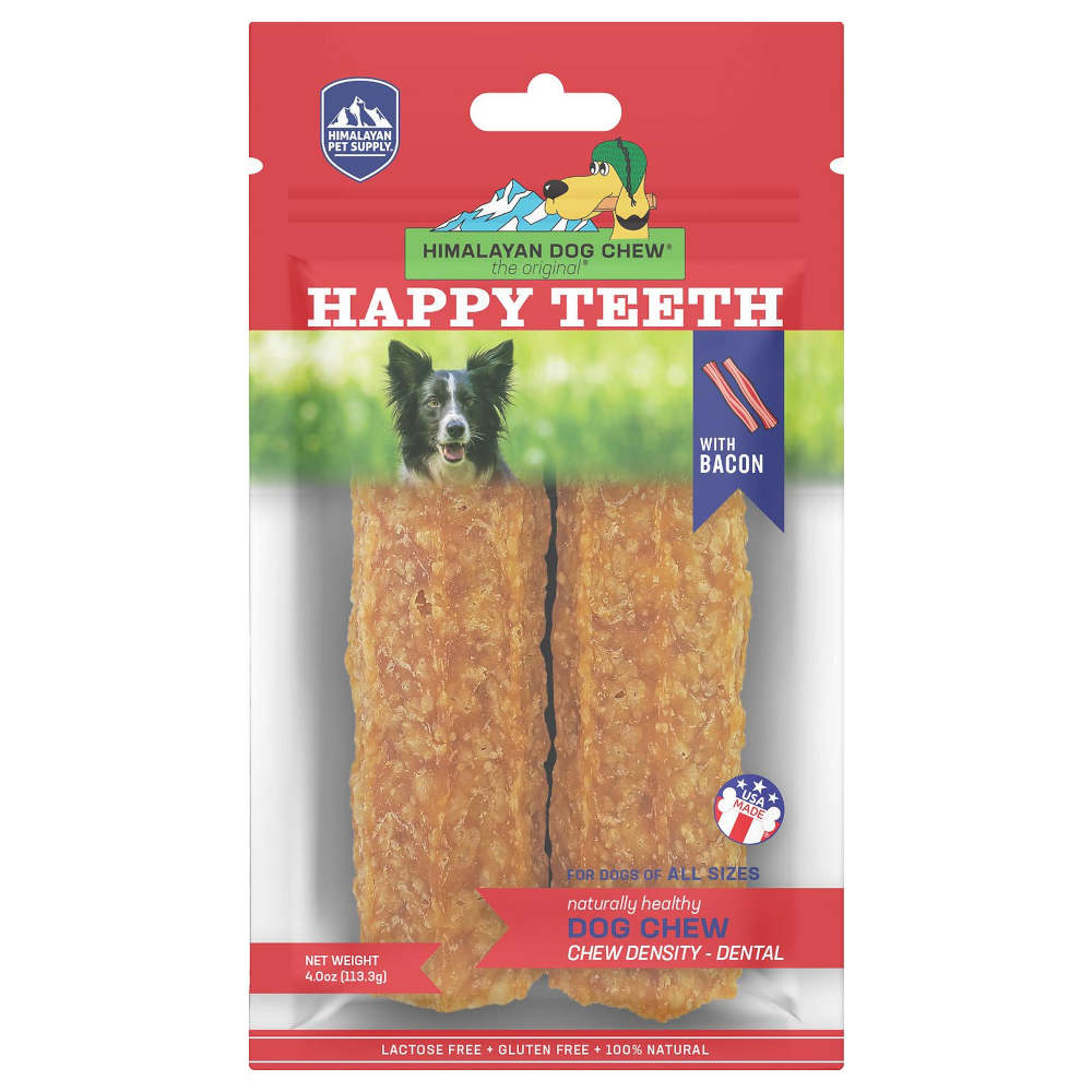 Himalayan Dog Chew Happy Teeth Dog Treats (Bacon) - Kohepets