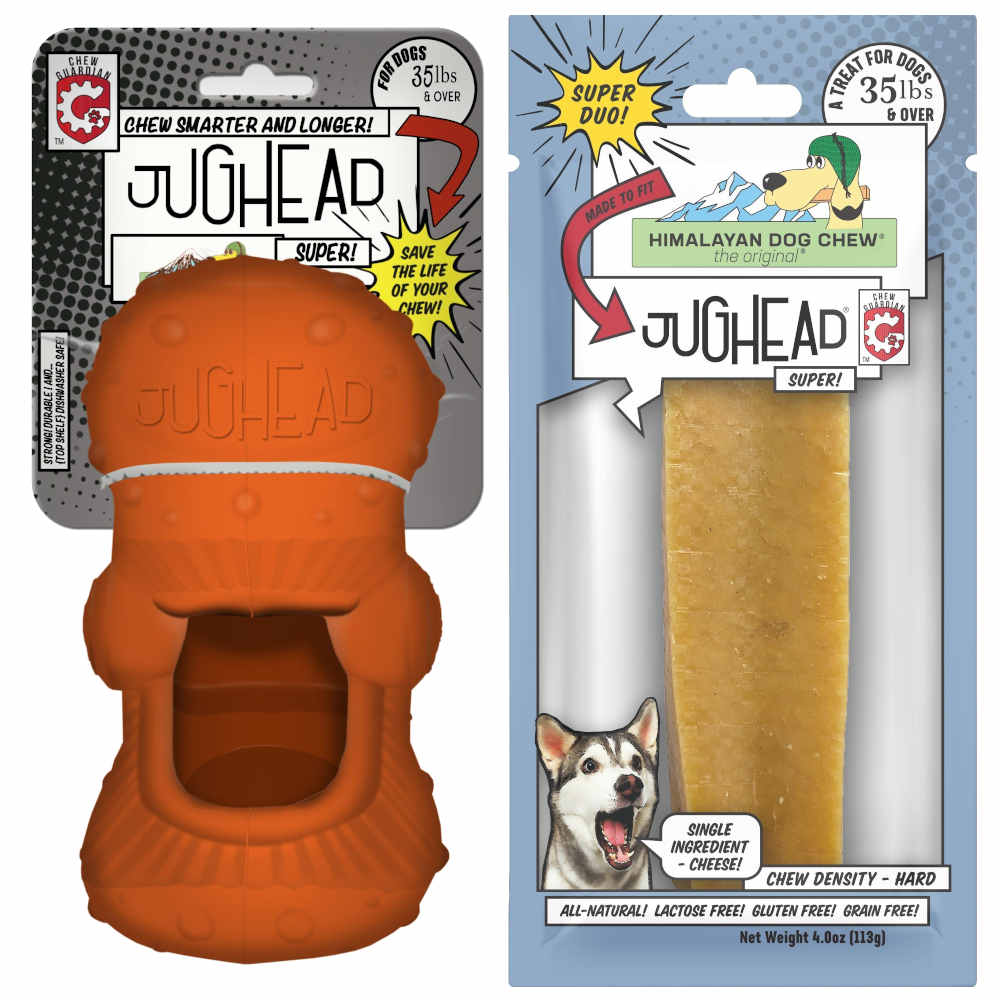 ‘BUNDLE DEAL’: Himalayan Dog Toy Jughead Chew Guardian Dog Super Toy + Jughead Super Chew Set - Kohepets