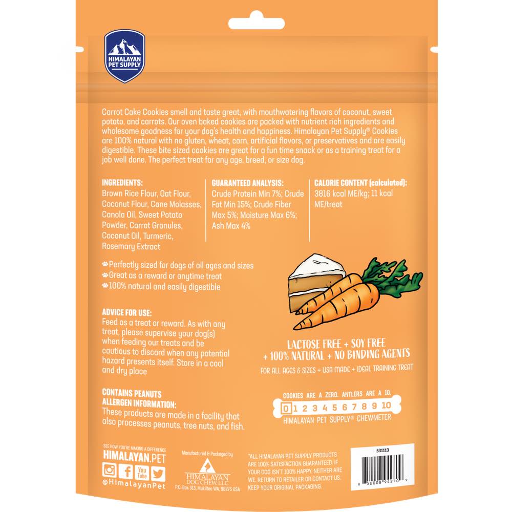 Himalayan Pet Supply Carrot Cake Cookies Dog Treats 14oz