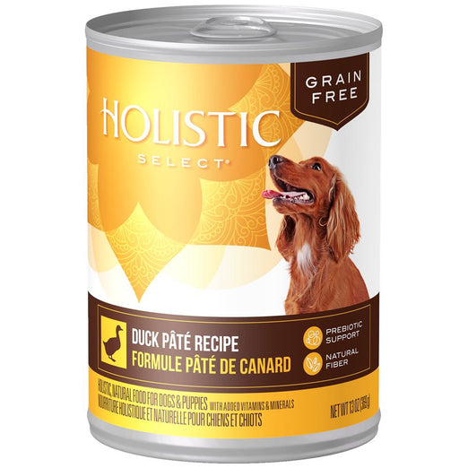 15% OFF (Exp 20 Jun): Holistic Select Grain Free Duck Pate Canned Dog Food 369g - Kohepets