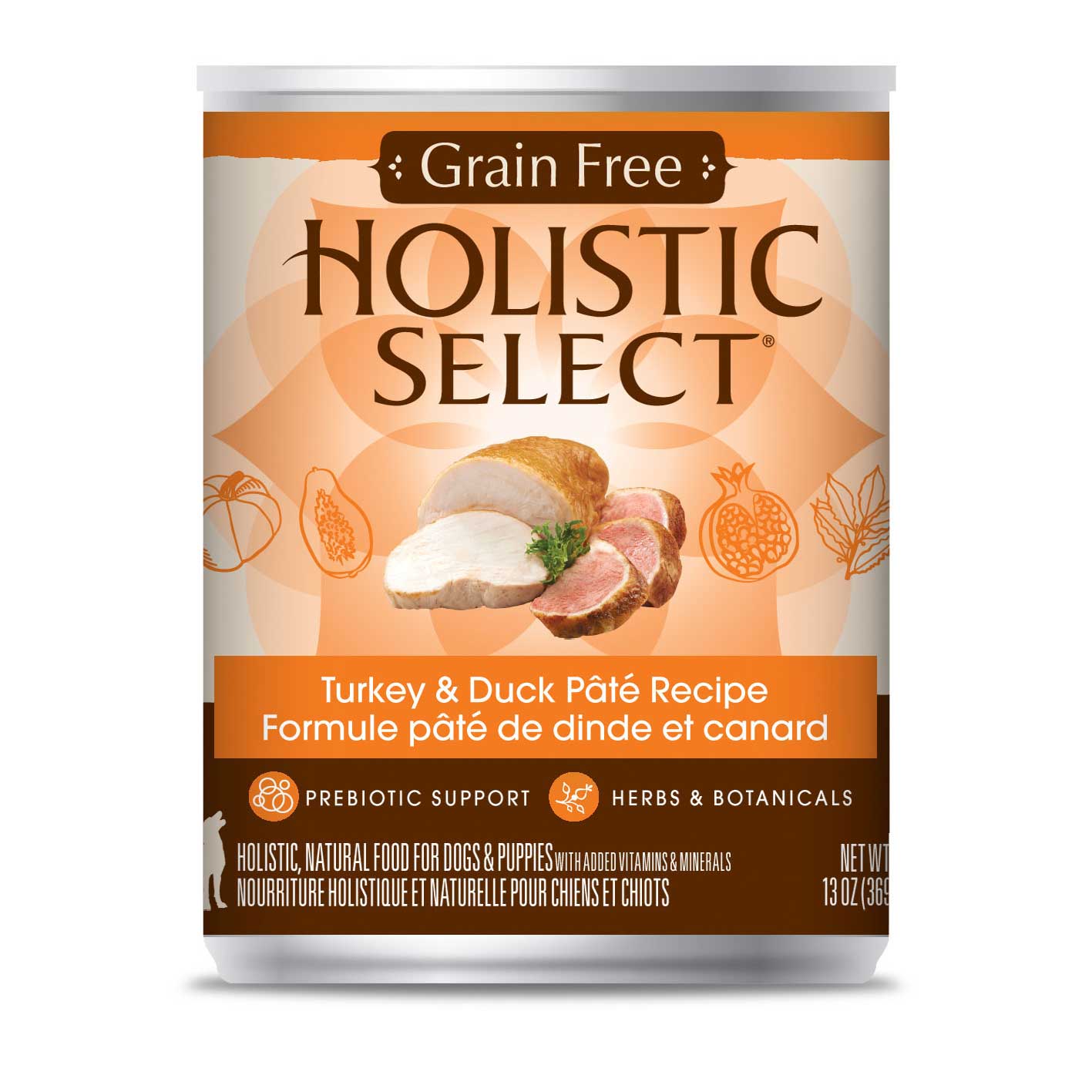 15% OFF (Exp 20 Jun): Holistic Select Grain Free Turkey & Duck Pate Canned Dog Food 368g - Kohepets
