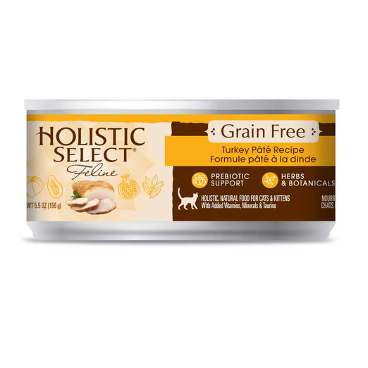 Holistic Select Grain Free Turkey Pate Canned Cat Food 156g - Kohepets
