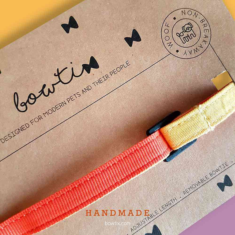 Bowtix Handmade Cat Collar With Removable Bowtie - Honey Wisteria - Kohepets