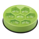 15% OFF: M-Pets Cavity Slow Feed Round Dog Bowl (Green)