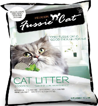 Fussie Cat Unscented Scoopable Cat Litter 10L - Kohepets