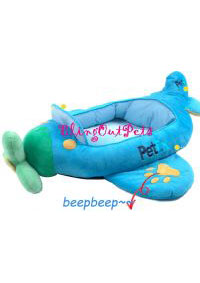Both Character Airplane Pilot Pet Bed - Blue - Kohepets