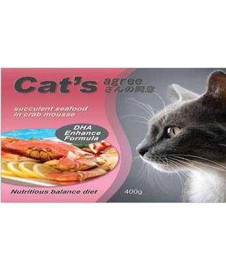 Cat's Agree Succlulent Seafood In Crab Canned Cat Food 400g - Kohepets