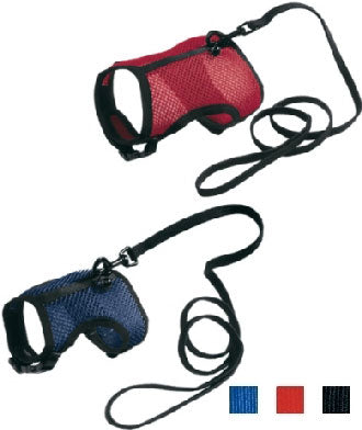 Ferplast Jogging Harness With Elastic Lead For Cats And Small Animals Red Large - Kohepets