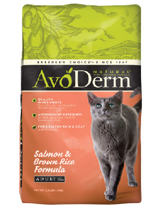 Avoderm Salmon & Brown Rice Corn Free Dry Cat Food 3.5lb - Kohepets