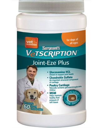 Sergeant's Vetscription Joint-Eze Plus For Dog 60 chew - Kohepets