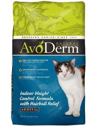 Avoderm Indoor Weight Control Dry Cat Food 3.5lb - Kohepets