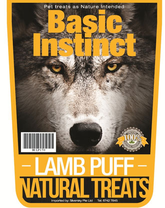 Basic Instinct Lamb Puff Natural Dog Treats 170g - Kohepets