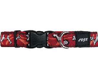 Rogz Bones On Red Scooter Dog Collar - Xl - Kohepets