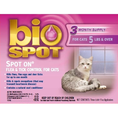 Bio Spot Spot On Flea & Tick Control For Cats & Kittens - Under 5Lbs - Kohepets