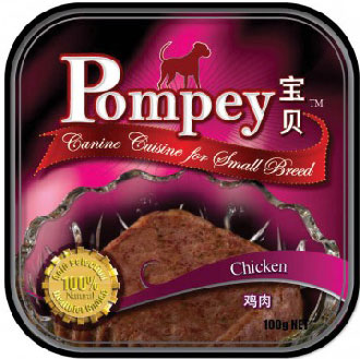 Pompey Chicken Tray Dog Food 100g - Kohepets
