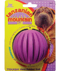 JW Tanzanian Mountain Ball Rubber Dog Toy Small - Kohepets