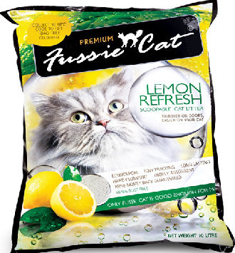 Fussie Cat Lemon Refresh Scoopable Cat Litter 10L - Kohepets