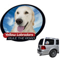 Pet Tatz Labrador Yellow Car Window Sticker - Kohepets