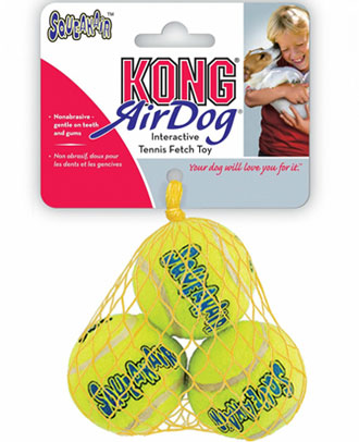 Kong Air Dog Squeaker Tennis Ball 3 Pack Small - Kohepets