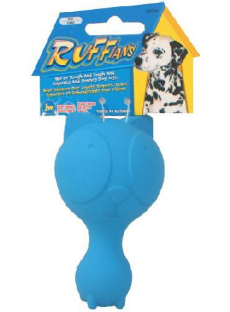 JW Ruffians Cat Rubber Dog Toy Small - Kohepets