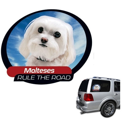 Pet Tatz Maltese Car Window Sticker - Kohepets