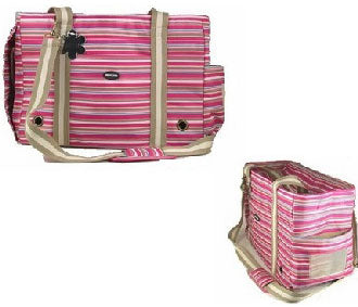 Petcare Pet Carry Bag Pink Stripes - Kohepets