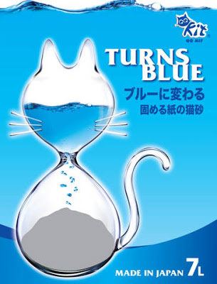 QQKIT Recyclable Paper Cat Litter Turn Blue 7L - Kohepets