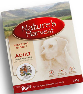 Nature's Harvest Lamb With Brown Rice Dog Tray Food 295g - Kohepets