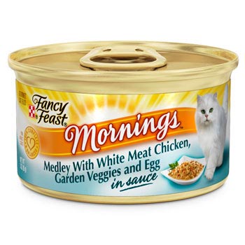 Fancy Feast Mornings Medley White Meat Chicken, Veggies & Egg Canned Cat Food 85g - Kohepets