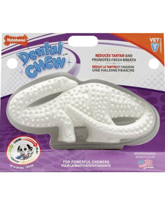 Nylabone DuraChew Dental Chew Dinosaur Brontosaurus Dog Toy - Kohepets