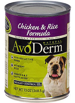 Avoderm Natural Weight Control Rice & Chicken Canned Dog Food 368g - Kohepets