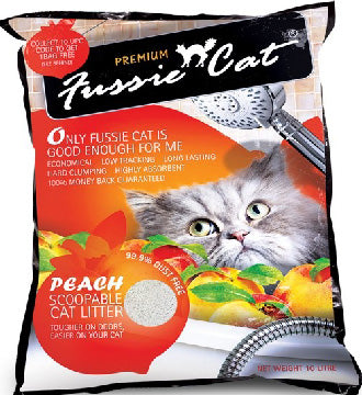 Fussie Cat Peach Scoopable Cat Litter 10L - Kohepets