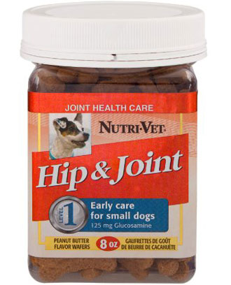 Nutri-Vet Glucosamine Peanut Butter Bone And Joint Biscuits For Small Dogs 8oz - Kohepets