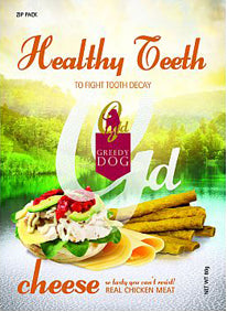 Greedy Dog Healthy Teeth Cheese Dog Treat 80g - Kohepets