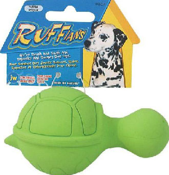 JW Ruffians Turtle Rubber Dog Toy Small - Kohepets
