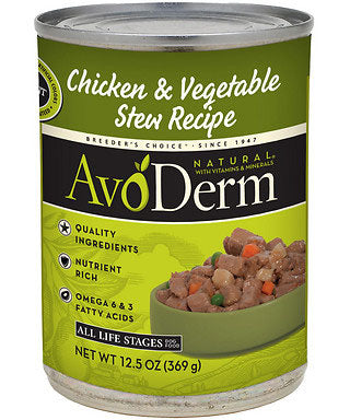 Avoderm Natural Chicken And Vegetable Stew Canned Dog Food 368g - Kohepets