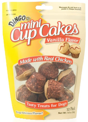 Dingo Mini Cup Cakes Vanilla Dog Treat 12ct - Kohepets