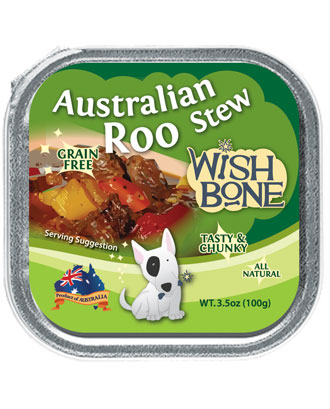 Wishbone Grain Free Australian Roo Stew Tray Dog Food 100g - Kohepets