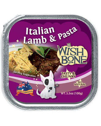 Wishbone Grain Free Italian Lamb & Pasta Tray Dog Food 100g - Kohepets
