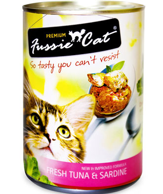 Fussie Cat Fresh Tuna & Sardine Canned Cat Food 400g - Kohepets