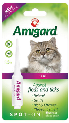 Amigard Natural & Non-Toxic Flea & Ticks Spot On For Cats - Kohepets