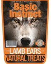 Basic Instinct Lamb Ears Natural Dog Treats 140g