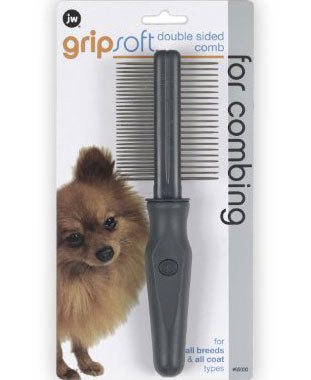 JW Gripsoft Double Sided Comb For Dog - Kohepets