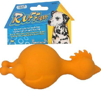 JW Ruffians Chicken Rubber Dog Toy Small - Kohepets